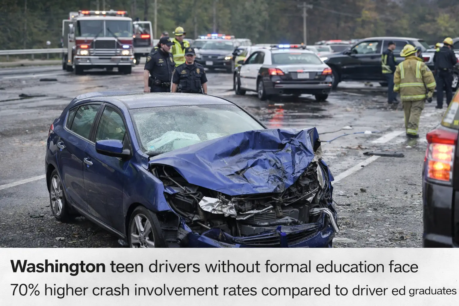 Washington state teen driver crash aftermath
